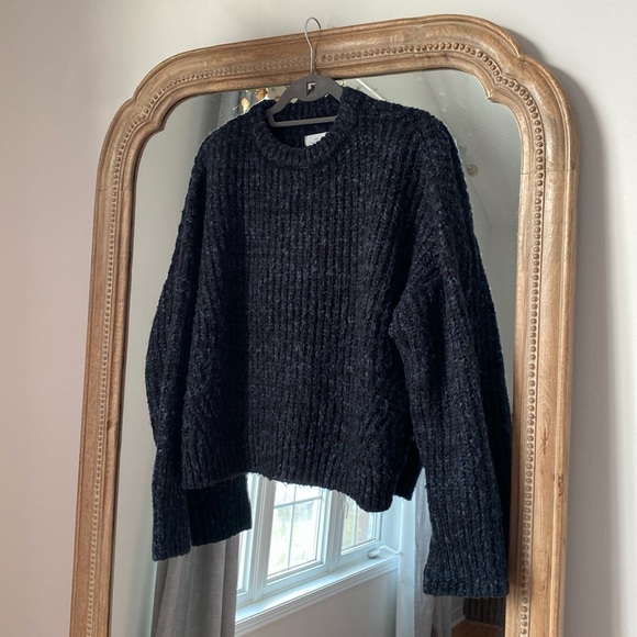 Oak and Fort cozy blue/black melange knit - size M - Picture 1 of 5